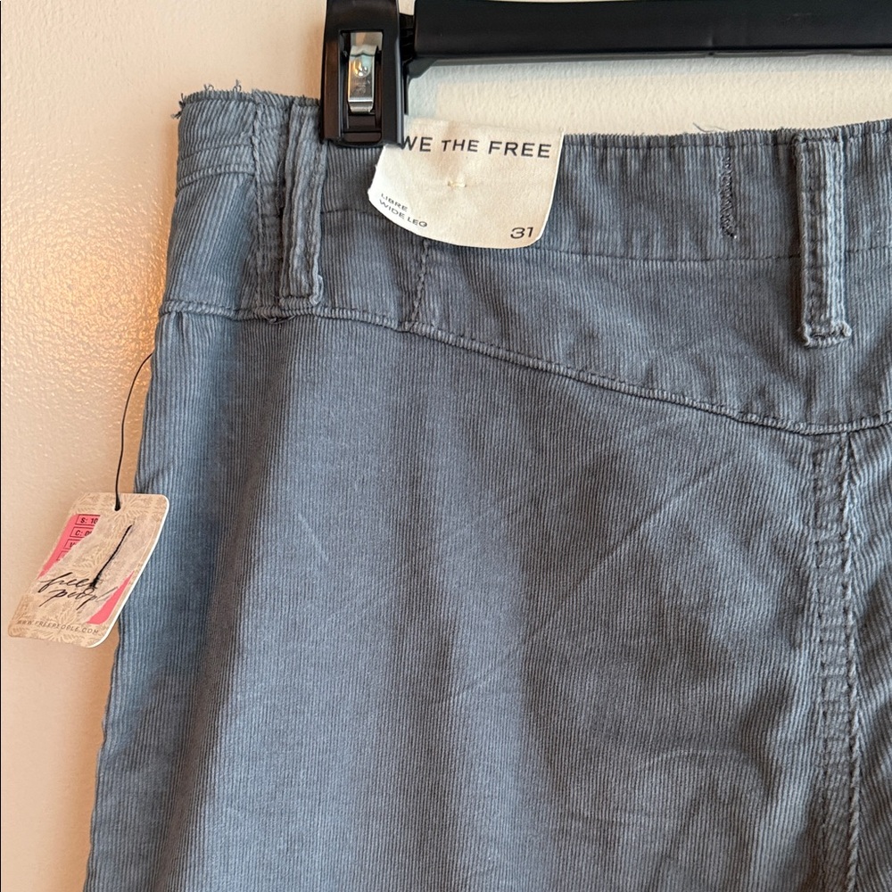 Free People Slate Gray Libre Wide-Leg Flare Cords 31 NWT - Picture 9 of 12